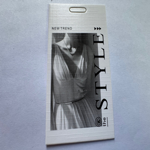 Recyclable Plastic Shipping Tags with Wire Hang Double-Sided Writable Price Tags for Clothing Blank Tags