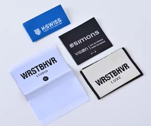High Density Custom Brand Name Logo Textile Neck Woven Tags Labels for Clothing High Density Custom Brand Name Logo Textile Neck Woven Tags Labels for Clothing