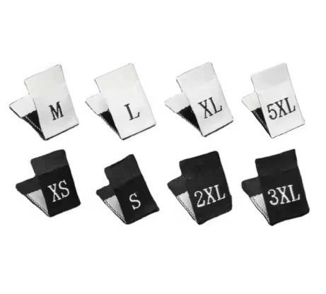 Custom size labels for clothing