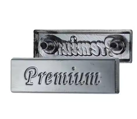 Electroplating clothing labels, metal hangtags