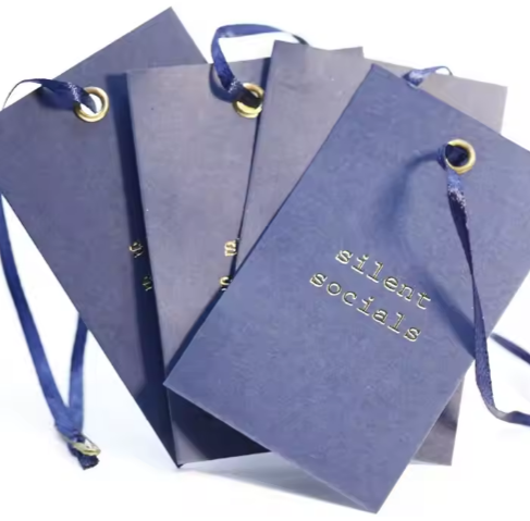 Recyclable Red Heavy-Duty Waterproof Hang Tags with Attached String Writable Plastic Shipping Tags for Bags & Accessories