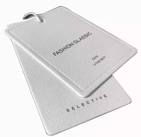Etiquetas colgantes de papel para ropa con logotipo ecológico personalizado, fabricante profesional, etiquetas colgantes de papel para ropa con logotipo personalizado