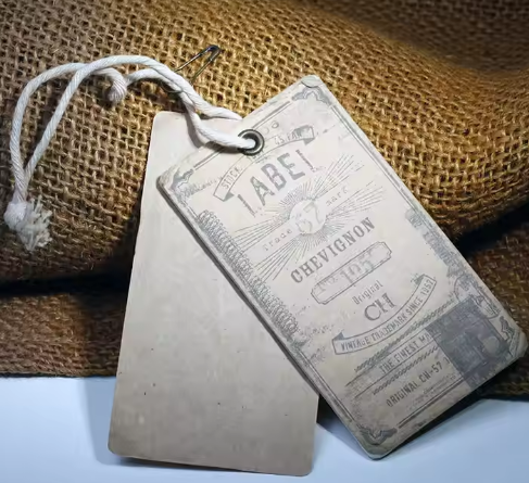 Etiqueta colgante de lujo de alta calidad para ropa, etiqueta colgante de papel con logotipo impreso personalizado, cuerda para ropa, el mejor precio.