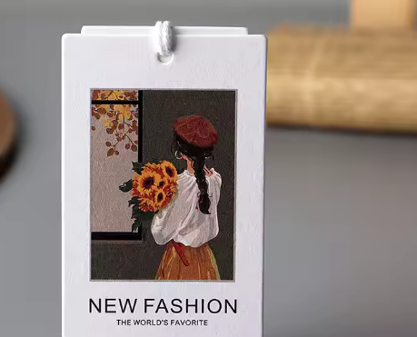 Etiquetas colgantes de lujo con logotipo impreso personalizado en oferta