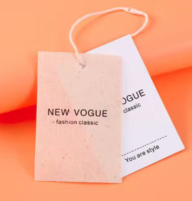 Etiqueta colgante personalizada con logotipo de marca privada para ropa, etiqueta colgante para ropa, impresión en papel personalizada, sostenible, 100 piezas