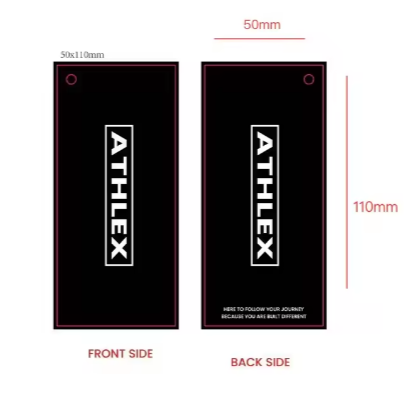 Etiquetas colgantes de lujo personalizadas para ropa y zapatos. Etiquetas colgantes de papel ecológicas con nombre y logotipo personalizados.