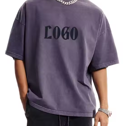 Men's Custom Logo Essential Printed Cotton T-shirt Oversized T-shirt Plain Drop Shoulder Sports Short Sleeve T-shirt
