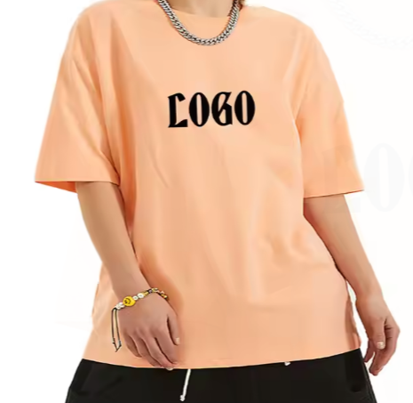 Men's Custom Logo Essential Printed Cotton T-shirt Oversized T-shirt Plain Drop Shoulder Sports Short Sleeve T-shirt